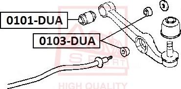 ASVA 0103-DUA - Сайлентблок рычага подвески упорный стабилизатора перед прав/лев autodif.ru