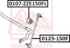 ASVA 0123-150F - Тяга стабилизатора передняя TOYOTA AURIS/COROLLA NZE150/ZRE150/ADE150/NDE150/ZZE150 2006-AVENSIS AD autodif.ru