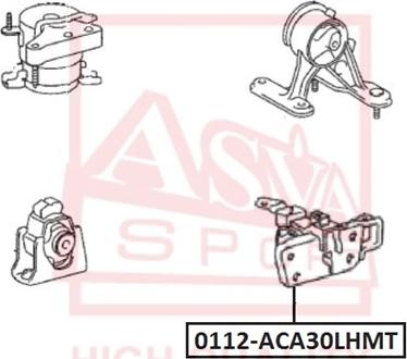 ASVA 0112-ACA30LHMT - Подушка двигателя | лев | autodif.ru