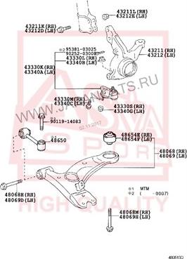 ASVA 0123ST220F - Тяга / стойка, стабилизатор autodif.ru