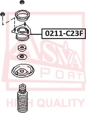 ASVA 0211-C23F - Опора стойки амортизатора, подушка autodif.ru