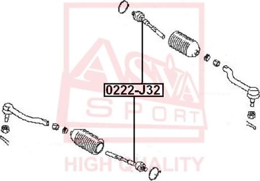ASVA 0222-J32 - Осевой шарнир, рулевая тяга autodif.ru