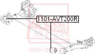 ASVA 1101-AVT200R - Сайлентблок балки моста autodif.ru