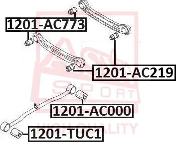 ASVA 1201-AC000 - Сайлентблок продольной тяги задний зад прав/лев autodif.ru