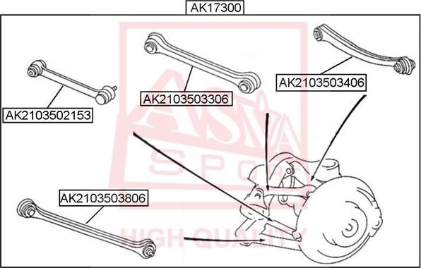 ASVA AK2103503406 - Рычаг подвески колеса autodif.ru