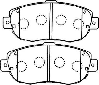 ASVA AKD-1324 - Тормозные колодки, дисковые, комплект autodif.ru