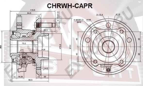 ASVA CHRWH-CAPR - Ступица колеса, поворотный кулак autodif.ru