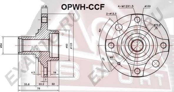 ASVA OPWH-CCF - Ступица колеса, поворотный кулак autodif.ru