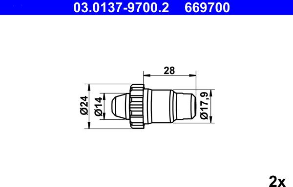 ATE 03.0137-9700.2 - Комплектующие, стояночная тормозная система autodif.ru