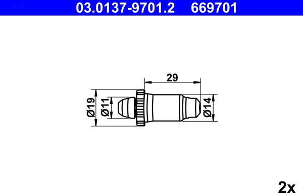 ATE 03.0137-9701.2 - Комплектующие, стояночная тормозная система autodif.ru