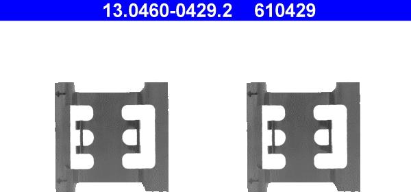 ATE 13.0460-0429.2 - Комплектующие для колодок дискового тормоза autodif.ru