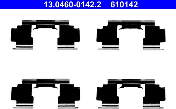 ATE 13.0460-0142.2 - Комплектующие для колодок дискового тормоза autodif.ru