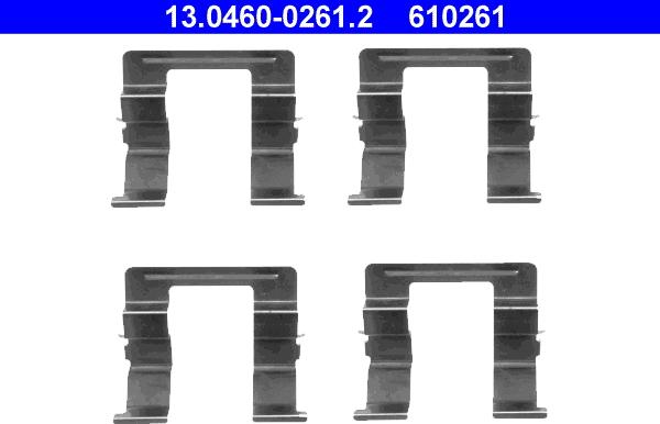ATE 13.0460-0261.2 - Комплектующие для колодок дискового тормоза autodif.ru