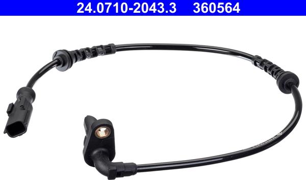 ATE 24.0710-2043.3 - Датчик ABS, частота вращения колеса autodif.ru
