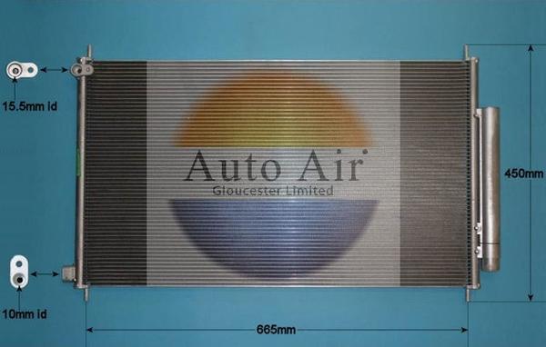 Auto Air Gloucester 16-9983 - Конденсатор кондиционера autodif.ru