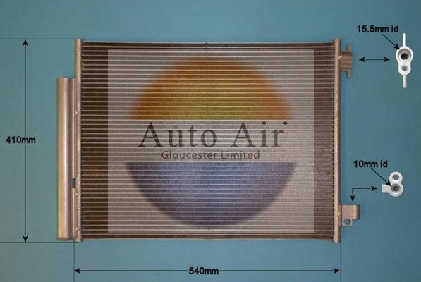 Auto Air Gloucester 16-1995 - Конденсатор кондиционера autodif.ru