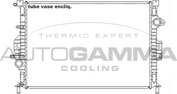 Autogamma 105206 - Радиатор, охлаждение двигателя autodif.ru