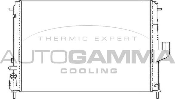 Autogamma 105782 - Радиатор, охлаждение двигателя autodif.ru