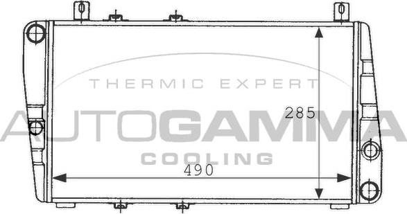Autogamma 100967 - Радиатор, охлаждение двигателя autodif.ru