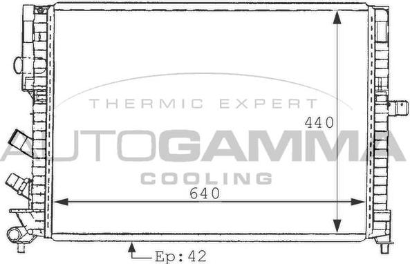 Autogamma 100898 - Радиатор, охлаждение двигателя autodif.ru