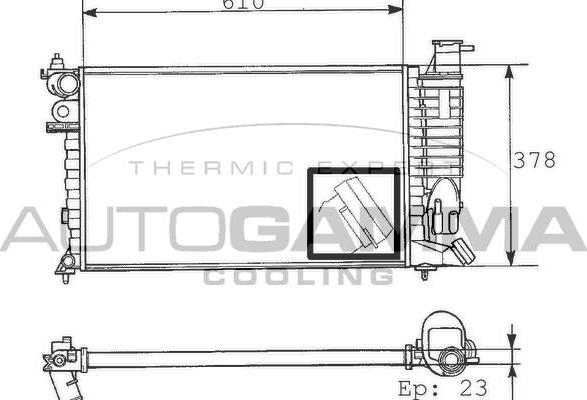 Autogamma 100233 - Радиатор, охлаждение двигателя autodif.ru