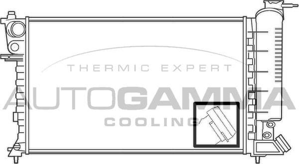 Autogamma 100224 - Радиатор, охлаждение двигателя autodif.ru