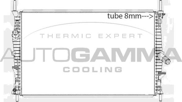 Autogamma 107593 - Радиатор, охлаждение двигателя autodif.ru