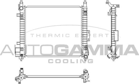 Autogamma 107518 - Радиатор, охлаждение двигателя autodif.ru