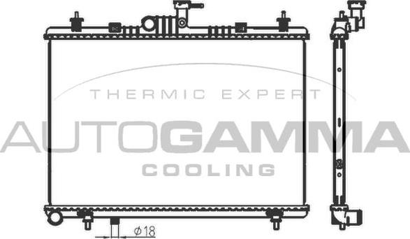 Autogamma 107681 - Радиатор, охлаждение двигателя autodif.ru
