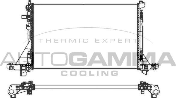 Autogamma 107004 - Радиатор, охлаждение двигателя autodif.ru