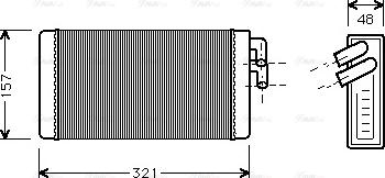 Ava Quality Cooling AI 6052 - Радиатор печки AVA QUALITY COOLING AI6052 443819030 AUDI 100 (C4) 2.0 93- autodif.ru