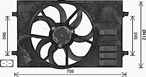 Ava Quality Cooling AI7524 - Вентилятор, охлаждение двигателя autodif.ru