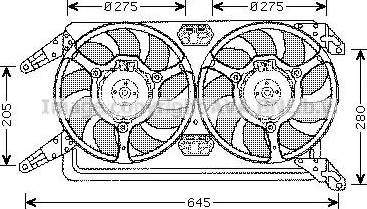 Ava Quality Cooling AL 7507 - Вентилятор, охлаждение двигателя autodif.ru