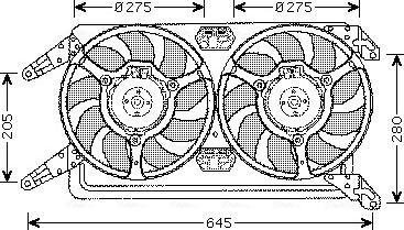 Ava Quality Cooling AL 7512 - Вентилятор, охлаждение двигателя autodif.ru