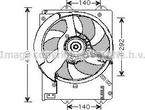 Ava Quality Cooling AU 7504 - Вентилятор, охлаждение двигателя autodif.ru