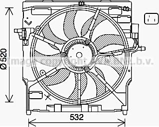 Ava Quality Cooling BW7563 - Вентилятор, охлаждение двигателя autodif.ru