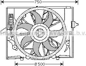 Ava Quality Cooling BW 7504 - Вентилятор, охлаждение двигателя autodif.ru