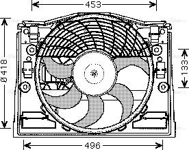 Ava Quality Cooling BW 7514 - Вентилятор, охлаждение двигателя autodif.ru