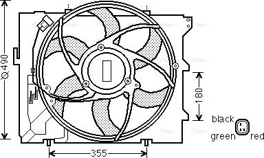 Ava Quality Cooling BW 7523 - Вентилятор, охлаждение двигателя autodif.ru