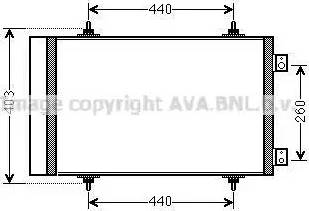 Ava Quality Cooling CN5263D - Конденсатор кондиционера autodif.ru