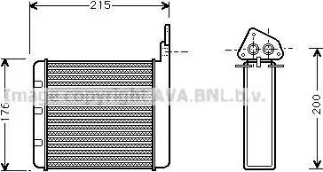 Ava Quality Cooling CN 6052 - Теплообменник, отопление салона autodif.ru