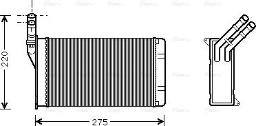 Ava Quality Cooling CN 6082 - AVA CN6082_радиатор печки!\ Citroen Xantia/Xsara/ZX all 91> autodif.ru