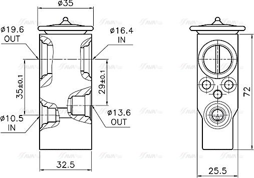 Ava Quality Cooling CN1340 - Расширительный клапан, кондиционер autodif.ru