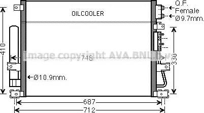 Ava Quality Cooling CR5124D - Конденсатор кондиционера autodif.ru