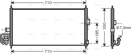 Ava Quality Cooling DN 5201 - A/C condenser fits: NISSAN ALMERA II 1.5/1.8/2.2D 01.00-11.06 autodif.ru