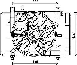 Ava Quality Cooling DN7532 - Вентилятор, охлаждение двигателя autodif.ru