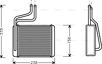 Ava Quality Cooling FD 6286 - Теплообменник, отопление салона autodif.ru