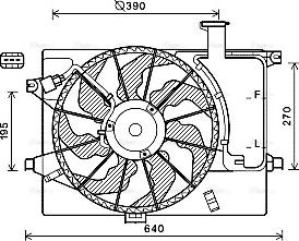 Ava Quality Cooling HY7567 - Вентилятор, охлаждение двигателя autodif.ru