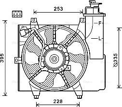 Ava Quality Cooling KA7528 - Вентилятор, охлаждение двигателя autodif.ru