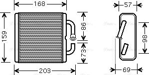 Ava Quality Cooling MZ 6144 - Теплообменник, отопление салона autodif.ru
